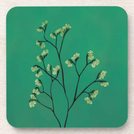 Groene Plant minimalistische botanische kunst Bier Onderzetter