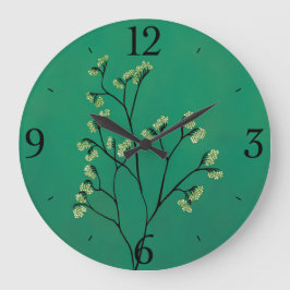 Groene Plant minimalistische botanische kunst Grote Klok