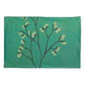 Groene Plant minimalistische botanische kunst Kussensloop (Achterkant)