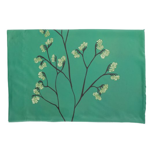 Groene Plant minimalistische botanische kunst Kussensloop (Voorkant)