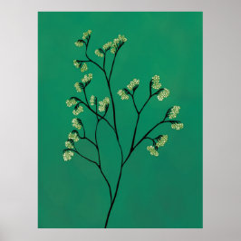 Groene Plant minimalistische botanische kunst Poster