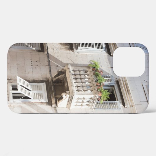 GROENE PLANT OP BROWN CONCRETE HOUSE BALCONY Case-Mate iPhone CASE (Achterkant (horizontaal))