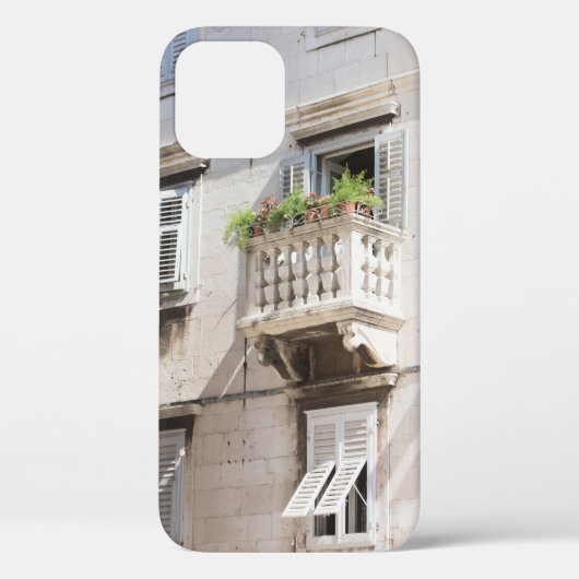 GROENE PLANT OP BROWN CONCRETE HOUSE BALCONY Case-Mate iPhone CASE (Achterkant)