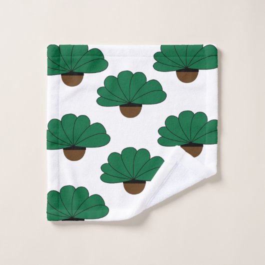Groene Planten Bad Handdoek (Wasdoekje)