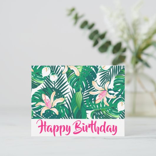 Groene planten briefkaart (Staand voorkant)