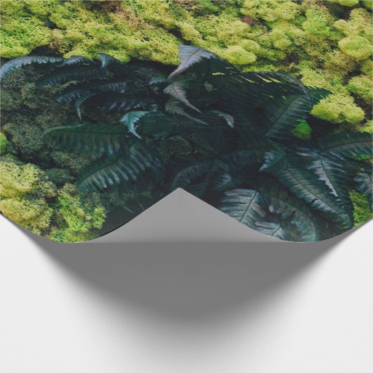 Groene planten cadeaupapier (Hoek)