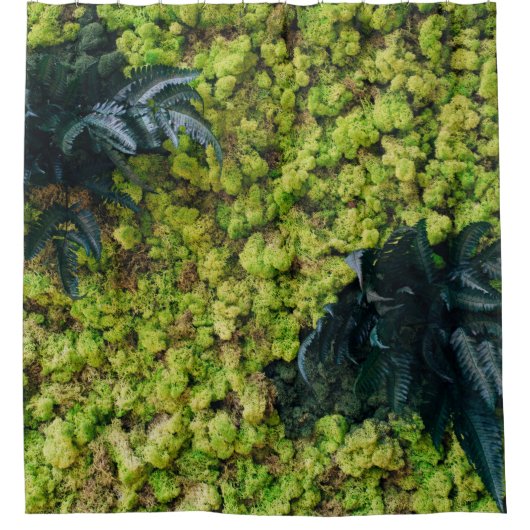 Groene planten douchegordijn (Voorkant)