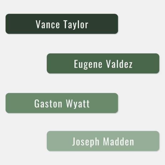 Groene Planten Kleuren Waterdichte Naam Labels (Groep)