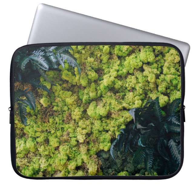 Groene planten laptop sleeve (Voorkant)