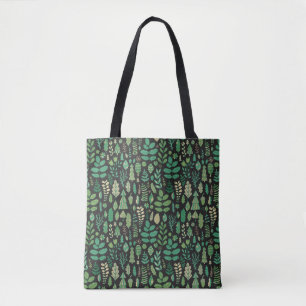 Groene planten naadloos patroon tote bag