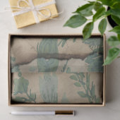 groene Planten over bruine ontkoppeling Tissuepapier (Geschenk)