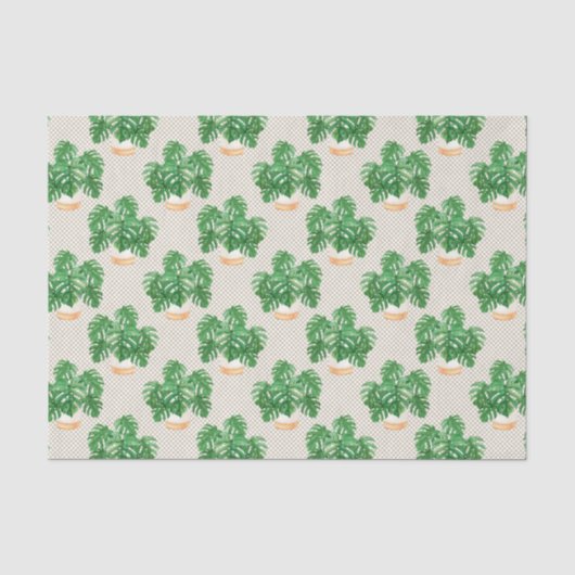 Groene Plantenbladeren Tissuepapier (Voorkant)