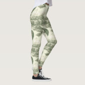 Groene platteland Heet Luchtballon Toile Leggings (Rechts)