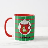 Groene pleinen met rode en witte lijnen Mok (Links)