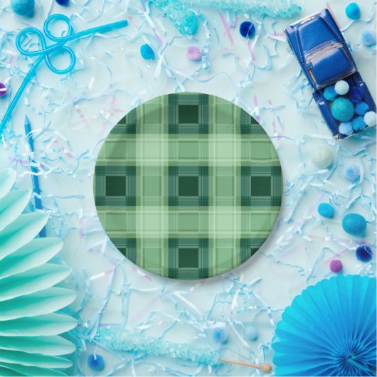 Groene pleister papieren bordje (Feest)