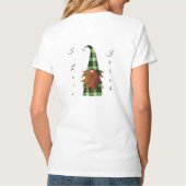groene pleister St Patrick Gnome Ik hou van Iers T-shirt (Achterkant)