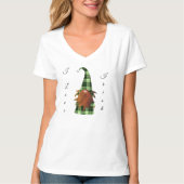  groene pleister St Patrick Gnome Ik hou van Iers T-shirt (Voorkant)