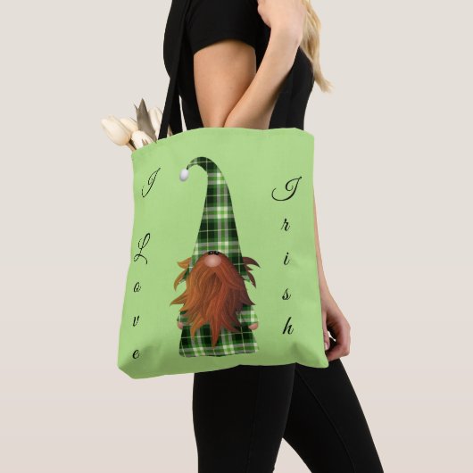  groene pleister St Patrick Gnome Ik hou van Iers Tote Bag (Dichtbij)