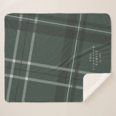 Groene pleister van de oude jager gepersonaliseerd sherpa deken (Voorkant (horizontaal))