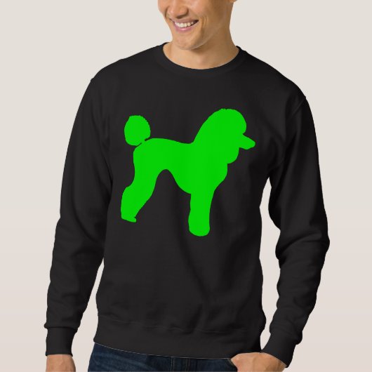 Groene poedel silhouet trui (Voorkant)
