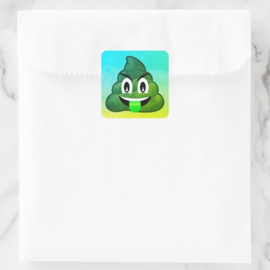 Groene poep Emoji Ombre Stickers (Tas)
