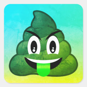 Groene poep Emoji Ombre Stickers