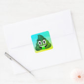 Groene poep Emoji Ombre Stickers (Envelop)