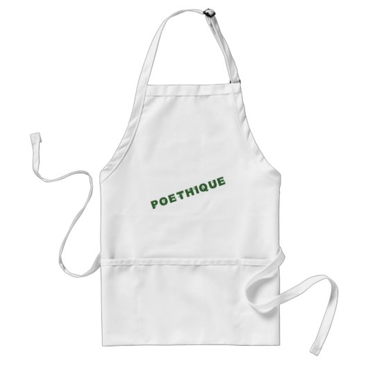groene poëthique standaard schort (Voorkant)