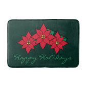 Groene Poinsettia Badkamer Tapijt Decoratie Badmat (Voorkant)