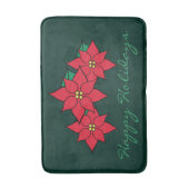 Groene Poinsettia Badkamer Tapijt Decoratie Badmat (Voorkant Verticaal)