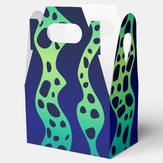 Groene Poison Dart Kikker Patroon Gift Box Bedankdoosjes (Geopend)