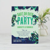 Groene Poison Dart Kikker Verjaardag uitnodiging (Staand voorkant)