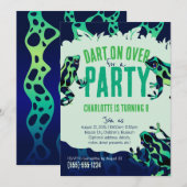 Groene Poison Dart Kikker Verjaardag uitnodiging (Voorkant / Achterkant)