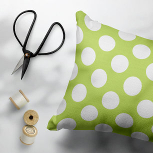 Groene poka Dots, Polka Dot Pattern, Stippen, gedo Accent Kussen