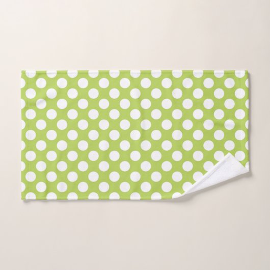 Groene poka Dots, Polka Dot Pattern, Stippen, gedo Bad Handdoek (Handdoek)