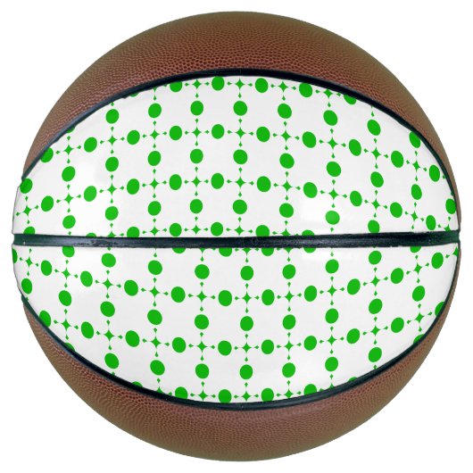 Groene poka Dots, Polka Dot Pattern, Stippen, gedo Basketbal (Voorkant)