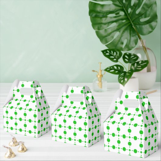 Groene poka Dots, Polka Dot Pattern, Stippen, gedo Bedankdoosjes (Meervoudige)