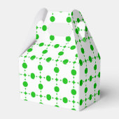 Groene poka Dots, Polka Dot Pattern, Stippen, gedo Bedankdoosjes (Achterkant)