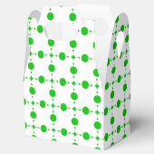 Groene poka Dots, Polka Dot Pattern, Stippen, gedo Bedankdoosjes (Geopend)