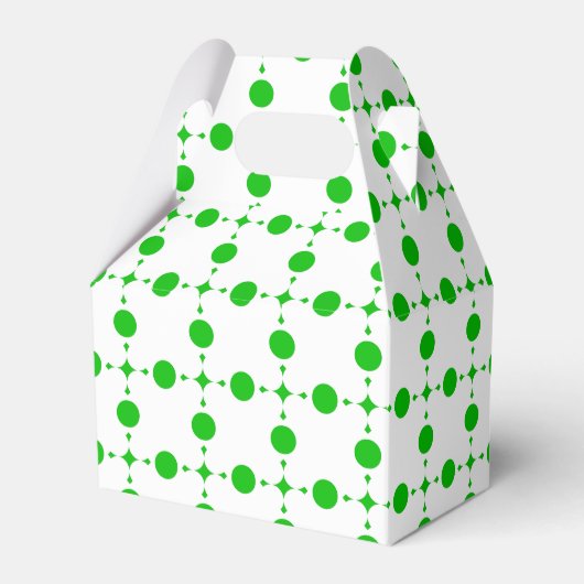 Groene poka Dots, Polka Dot Pattern, Stippen, gedo Bedankdoosjes (Voorkant Zijde)