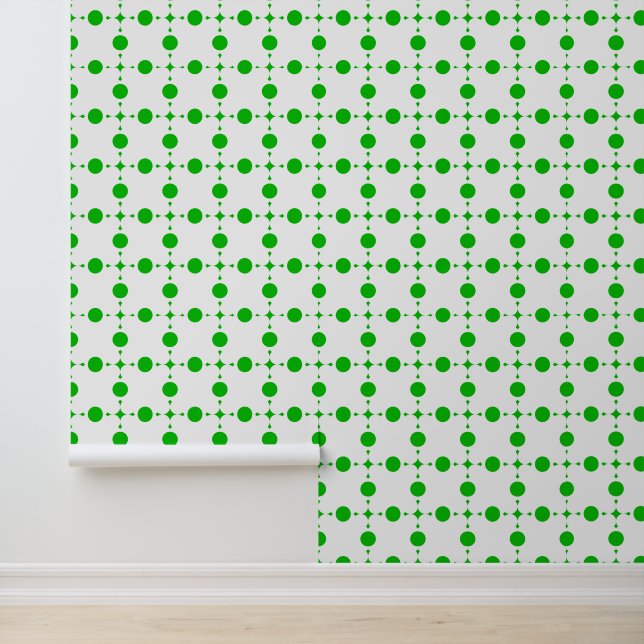 Groene poka Dots, Polka Dot Pattern, Stippen, gedo Behang (Applicatie)