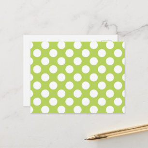 Groene poka Dots, Polka Dot Pattern, Stippen, gedo Briefkaart