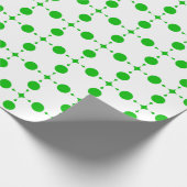 Groene poka Dots, Polka Dot Pattern, Stippen, gedo Cadeaupapier (Hoek)