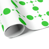 Groene poka Dots, Polka Dot Pattern, Stippen, gedo Cadeaupapier (Rol Hoek)