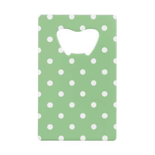Groene poka Dots, Polka Dot Pattern, Stippen, gedo Creditkaart Flessenopener (Voorkant)