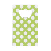 Groene poka Dots, Polka Dot Pattern, Stippen, gedo Creditkaart Flessenopener (Voorkant)