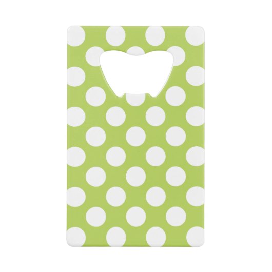 Groene poka Dots, Polka Dot Pattern, Stippen, gedo Creditkaart Flessenopener (Voorkant)