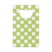 Groene poka Dots, Polka Dot Pattern, Stippen, gedo Creditkaart Flessenopener (Achterkant)