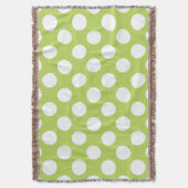 Groene poka Dots, Polka Dot Pattern, Stippen, gedo Deken (Voorkant Verticaal)