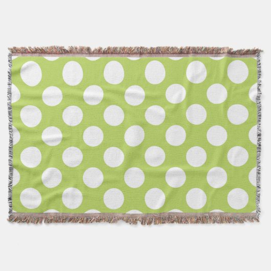 Groene poka Dots, Polka Dot Pattern, Stippen, gedo Deken (Voorkant)